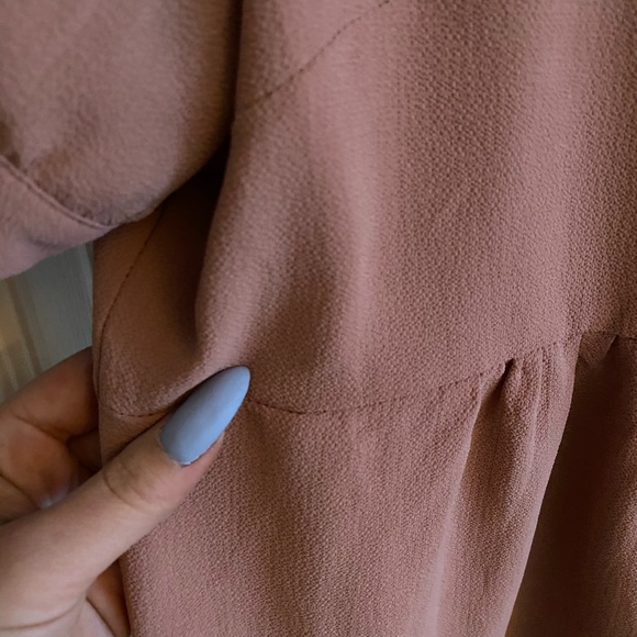 Rosey Peplum blouse with sleeve ties! - Picture 2 of 2